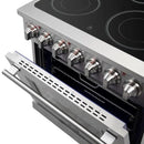 FORNO 2-Piece Appliance Package - 30-Inch Electric Range and 36-Inch Side by Side Refrigerator with Water Dispenser in Stainless Steel FBDL-013-04CAUS - MyBBQDirect