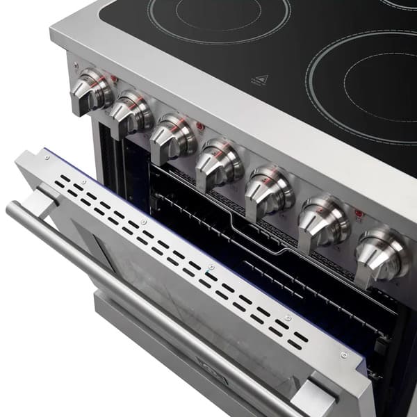 FORNO 2-Piece Appliance Package - 30-Inch Electric Range and 36-Inch French Door Refrigerator in Stainless Steel FBDL-013-03CAUS - MyBBQDirect