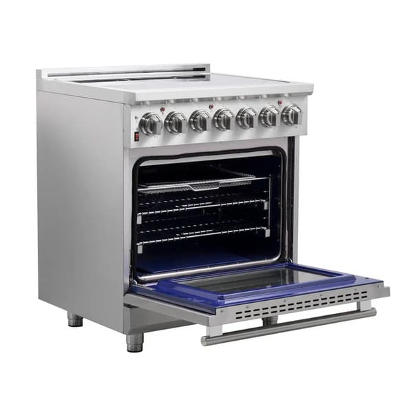 FORNO 2-Piece Appliance Package - 30-Inch Electric Range and 36-Inch French Door Refrigerator in Stainless Steel FBDL-013-03CAUS - MyBBQDirect