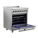 FORNO 2-Piece Appliance Package - 30-Inch Electric Range and 36-Inch French Door Refrigerator in Stainless Steel FBDL-013-03CAUS - MyBBQDirect