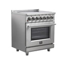 FORNO 2-Piece Appliance Package - 30-Inch Electric Range and 31-Inch Refrigerator, Left Hinge in Stainless Steel FBDL-013-02CAUS - MyBBQDirect