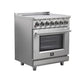FORNO 2-Piece Appliance Package - 30-Inch Electric Range and 30-Inch French Door Refrigerator in Stainless Steel FBDL-013-05CAUS - MyBBQDirect