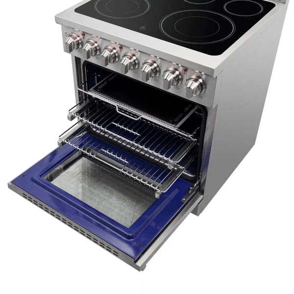 FORNO 2-Piece Appliance Package - 30-Inch Electric Range and 36-Inch French Door Refrigerator in Stainless Steel FBDL-013-03CAUS - MyBBQDirect