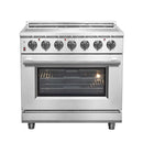FORNO 2-Piece Appliance Package - 36-Inch Electric Range and 31-Inch Refrigerator, Right Hinge in Stainless Steel FBDL-013-06CAUS - MyBBQDirect
