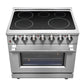 FORNO 2-Piece Appliance Package - 36-Inch Electric Range and 36-Inch French Door Refrigerator in Stainless Steel FBDL-013-08CAUS - MyBBQDirect