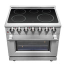 FORNO 2-Piece Appliance Package - 36-Inch Electric Range and 30-Inch French Door Refrigerator in Stainless Steel FBDL-013-10CAUS
