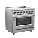 FORNO 2-Piece Appliance Package - 36-Inch Electric Range and 36-Inch French Door Refrigerator in Stainless Steel FBDL-013-08CAUS - MyBBQDirect