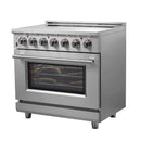 FORNO 2-Piece Appliance Package - 36-Inch Electric Range and 36-Inch French Door Refrigerator in Stainless Steel FBDL-013-08CAUS - MyBBQDirect