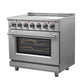 FORNO 2-Piece Appliance Package - 36-Inch Electric Range and 30-Inch French Door Refrigerator in Stainless Steel FBDL-013-10CAUS