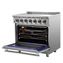 FORNO 2-Piece Appliance Package - 36-Inch Electric Range and 36-Inch French Door Refrigerator in Stainless Steel FBDL-013-08CAUS - MyBBQDirect