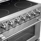 FORNO 2-Piece Appliance Package - 36-Inch Electric Range and 30-Inch French Door Refrigerator in Stainless Steel FBDL-013-10CAUS