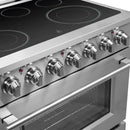 FORNO 2-Piece Appliance Package - 36-Inch Electric Range and 36-Inch Side by Side Refrigerator with Water Dispenser in Stainless Steel FBDL-013-09CAUS - MyBBQDirect