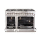 Forno Appliance Package - 48" Dual Fuel Range and 60" Refrigerator with Modern Grill Trim, FBDL-017-03CAUS