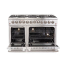 Forno Appliance Package - 48 Inch Dual Fuel Range, Wall Mount Range Hood, 60 Inch Refrigerator, FBDL-017-02US