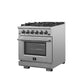 Forno Appliance Package - 30" Gas Range and 30" Refrigerator with Ice Maker, FBDL-019-01CAUS