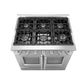 Forno 36″ Vittorio French Door Freestanding Gas Range with 6 Sealed Burners - FFSGS6444-36