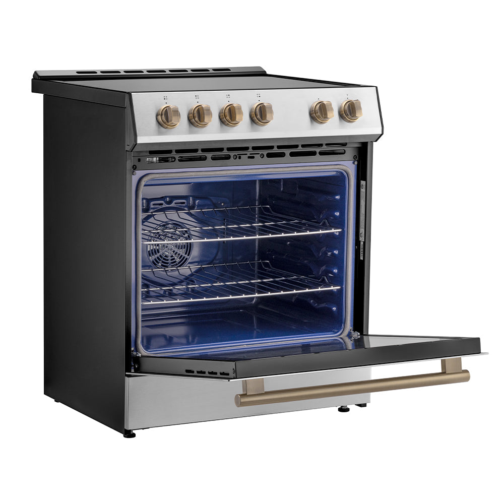 FORNO Leonardo Espresso 30" Slide-In Electric Induction in Stainless-Steel - FFSIN0982-30