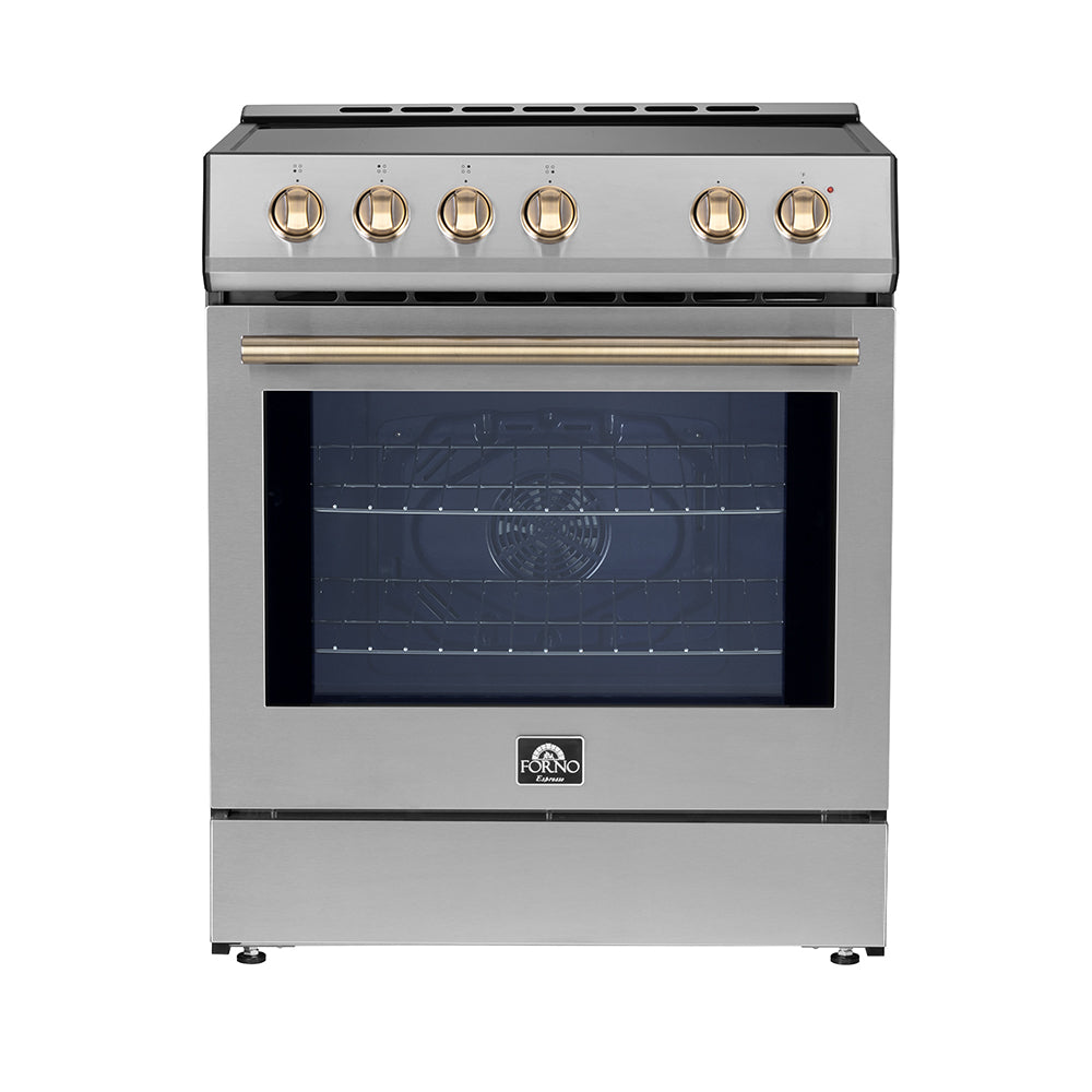 FORNO Leonardo Espresso 30" Slide-In Electric Induction in Stainless-Steel - FFSIN0982-30