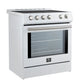 FORNO 2-Piece Appliance Package - 30-Inch Slide-In Induction Range and 36-Inch French Door Refrigerator in White with Stainless Steel Handle FBDL-014-08CAUS - MyBBQDirect