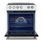 FORNO 2-Piece Appliance Package - 30-Inch Slide-In Induction Range and 36-Inch French Door Refrigerator in White with Stainless Steel Handle FBDL-014-08CAUS - MyBBQDirect
