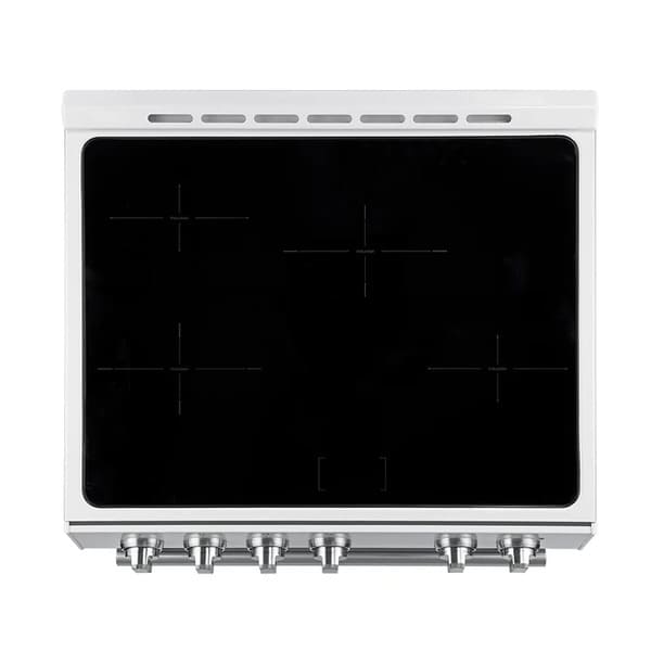 FORNO 2-Piece Appliance Package - 30-Inch Slide-In Induction Range and 36-Inch French Door Refrigerator in White with Stainless Steel Handle FBDL-014-08CAUS - MyBBQDirect