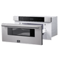 FORNO Capoliveri 30 Inch Stainless-Steel 1000 Watts Microwave Drawer 1.2 cu.ft. - FMWDR3000-30
