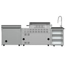 FORNO Bulnes Outdoor Kitchen 40-Inch BBQ 95,000 BTU, with 5 Burners, Sear & Rotisserie Infrared Side Burner, 1.8 cu.ft. Beverage Center & Black/White Countertops - MyBBQDirect