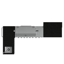 FORNO Bulnes Outdoor Kitchen 40-Inch BBQ 95,000 BTU, with 5 Burners, Sear & Rotisserie Infrared Side Burner, 1.8 cu.ft. Beverage Center & Black/White Countertops - MyBBQDirect