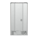 Rear view of the FORNO 36-inch French door refrigerator in stainless steel, showcasing the appliance's back panel, ventilation components, and power connection area.