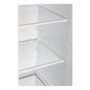 Close-up of the adjustable glass shelves inside the FORNO 36-inch refrigerator with water dispenser in stainless steel, showing spacious and organized interior storage.