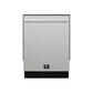 FORNO 3-Piece Appliance Package 24-inch built-in stainless steel dishwasher with sleek front panel and handle, designed to complement modern kitchen appliances.