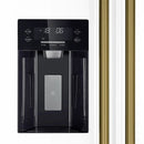 Close-up of the ice maker inside the FORNO 36-Inch Side-by-Side Refrigerator with Water Dispenser in White, showing the ice bin and dispensing mechanism within the freezer compartment.