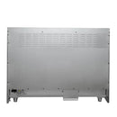 FORNO Galiano 48-Inch French Door Dual Fuel Range with 8 Burners and 6.58 Cu. Ft. Electric Convection Oven in Black/White with Antique Brass Trim