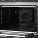 FORNO Galiano 48-Inch French Door Dual Fuel Range with 8 Burners and 6.58 Cu. Ft. Electric Convection Oven in Black/White with Antique Brass Trim - MyBBQDirect