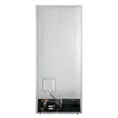 Rear view of FORNO Maderno 28-Inch Built-In 13.6 Cu. Ft. Convertible Refrigerator in white with left-swing door, showing ventilation panel, power connection, and flat-back design for built-in installation.