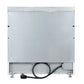 Rear view of the FORNO Paolo 36-Inch Electric Range in white, showing power connection ports, venting, and a flat-back design for easy installation in modern kitchens.