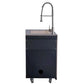 Rear view of the FORNO Rimini 30-Inch Sink Module, displaying stainless steel paneling with utility access for plumbing connections, designed for easy installation and long-lasting performance in outdoor kitchen environments.