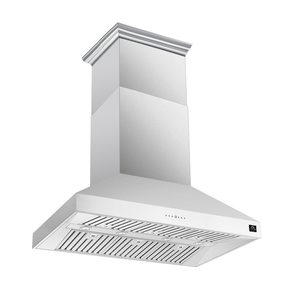 Forno Appliance Package - 48" Gas Range, Wall Mount Range Hood and 60" Refrigerator with Modern Grill Trim, FBDL-018-04CAUS