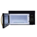 Forno FOTR3007 30-Inch Over-the-Range Microwave in Black, Front View with Door Open Showing Interior Cavity