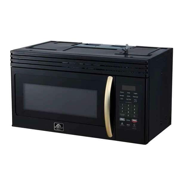 Forno FOTR3007 30-Inch Over-the-Range Microwave Black, Right Angle View