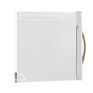 Left side view of Forno FOTR3007 30-Inch Over-the-Range Microwave in white finish, highlighting sleek profile and modern design.