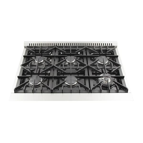 FORNO 3-Piece Appliance Package - 36-Inch Gas Range, French Door Refrigerator, and Dishwasher in Stainless Steel FBDL-004-01CAUS