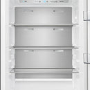 Interior view of FORNO Maderno Convertible Refrigerator-Freezer showing adjustable glass shelves and spacious stainless steel storage layout.