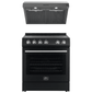 Forno Espresso Package - 30" Electric Range and Range Hood in Stainless Steel, Black, or White with Accents