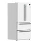 FORNO 2-Piece Appliance Package - 30-Inch Slide-In Induction Range and 36-Inch French Door Refrigerator in White with Stainless Steel Handle FBDL-014-08CAUS - MyBBQDirect