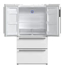 FORNO 2-Piece Appliance Package - 30-Inch Slide-In Induction Range and 36-Inch French Door Refrigerator in White with Stainless Steel Handle FBDL-014-08CAUS - MyBBQDirect
