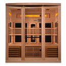 Golden Designs 6-Person Full Spectrum PureTech™ Near Zero EMF FAR Infrared Sauna with Himalayan Salt Bar Canadian Hemlock - GDI-8260-01