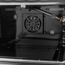 FORNO Galiano 48-Inch French Door Gas Range with 8 Burners and 6.58 Cu. Ft. Convection Oven in Black/White with Antique Brass Trim - MyBBQDirect