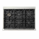 Kucht 36-Inch Pro-Style Dual Fuel Range in Stainless Steel with Blue Oven Door KDF362-B