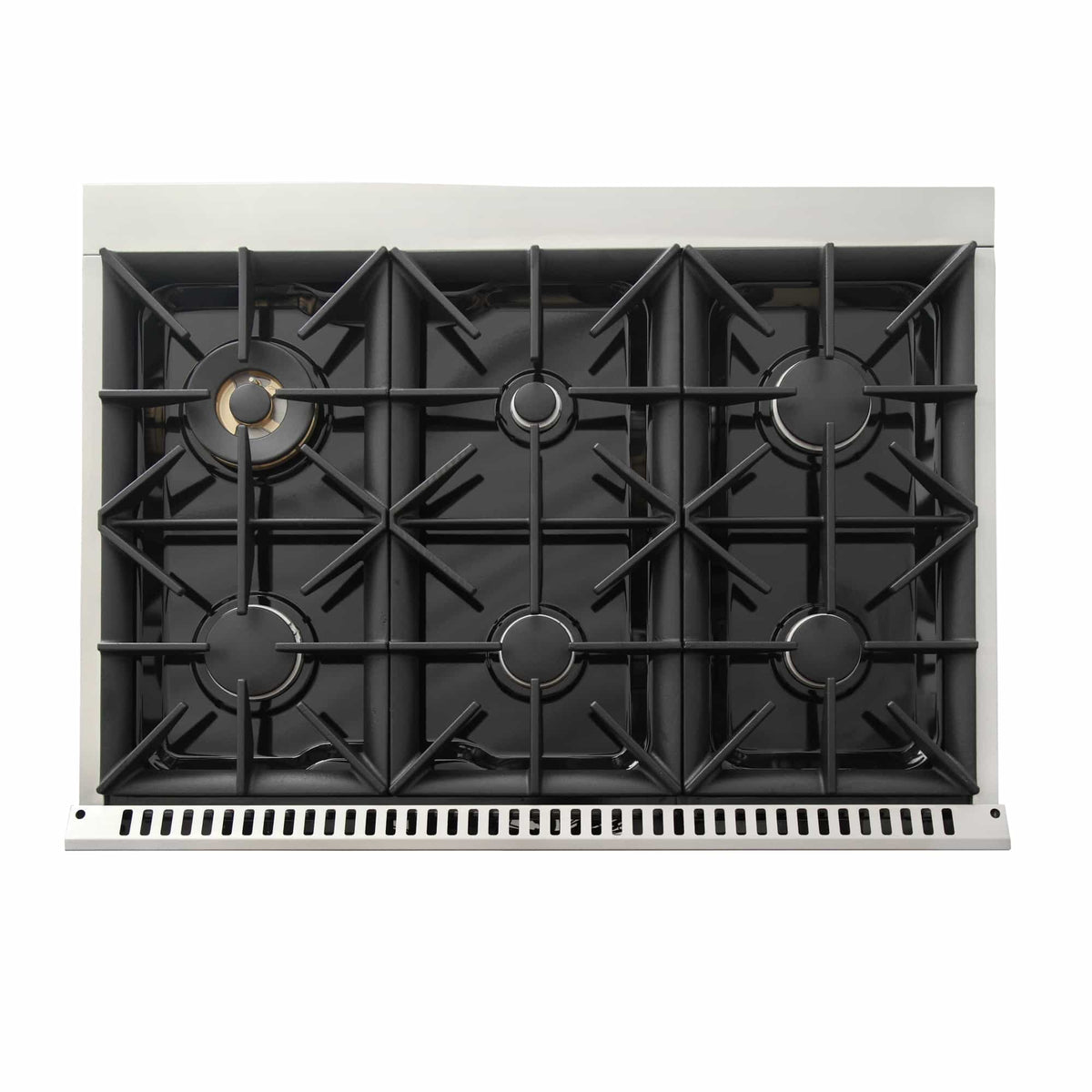 Kucht 36-Inch Pro-Style Dual Fuel Range in Stainless Steel with Green Oven Door KDF362-G